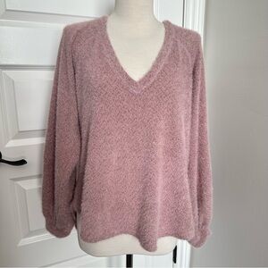 Urban Outfitters Soft Mauve V-Neck Sweater